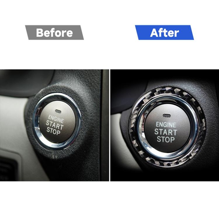 Adesivo decorativo cerchio di avvio in fibra di carbonio per auto per Lexus IS250 300 350C 2006-2012, guida a destra e a sinistra universale, tart Circle
