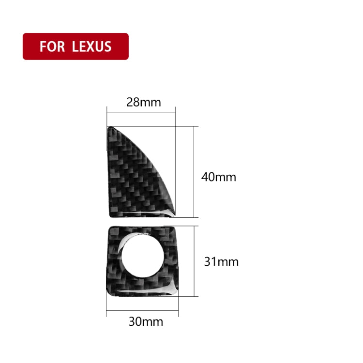 Adesivo decorativo per interruttore vano portaoggetti in fibra di carbonio per auto per Lexus IS250 300 350C 2006-2012, guida a destra, Glove Box, Right Drive