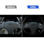 Adesivo decorativo pulsante B per volante in fibra di carbonio per auto per Lexus IS250 300 350C 2006-2012, guida a destra e a sinistra universale, Steering Wheel Button B