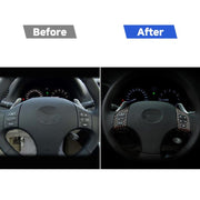 Adesivo decorativo pulsante B per volante in fibra di carbonio per auto per Lexus IS250 300 350C 2006-2012, guida a destra e a sinistra universale, Steering Wheel Button B