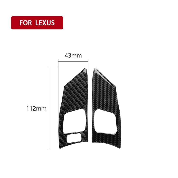 Pulsante del volante in fibra di carbonio per auto Un adesivo decorativo per Lexus IS250 300 350C 2006-2012, guida a destra e a sinistra universale, Steering Wheel Button A