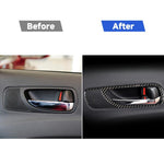 Adesivo decorativo per maniglia della porta posteriore in fibra di carbonio per auto per Lexus IS250 300 350C 2006-2012, guida a destra e a sinistra universale, Rear Door Handle