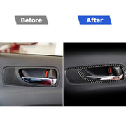 Adesivo decorativo per maniglia della porta posteriore in fibra di carbonio per auto per Lexus IS250 300 350C 2006-2012, guida a destra e a sinistra universale, Rear Door Handle