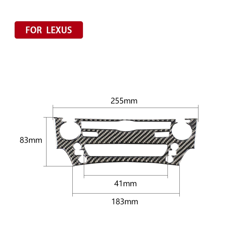 Adesivo decorativo per pannello CD in fibra di carbonio per auto per Lexus IS250 300 350C 2006-2012, guida a destra e a sinistra universale, CD Panel