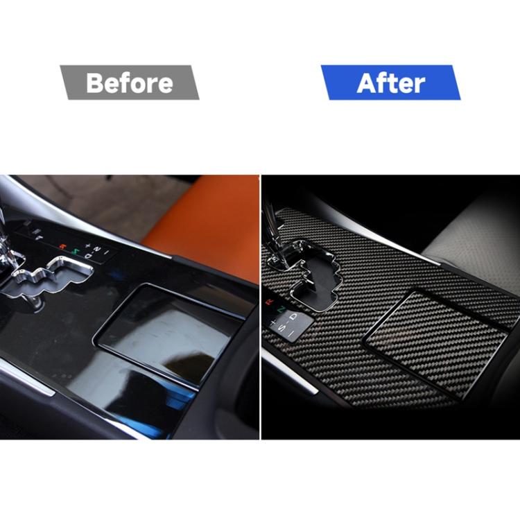 Adesivo decorativo per pannello portabicchieri per acqua in fibra di carbonio per auto per Lexus IS250 300 350C 2006-2012, guida a destra e a sinistra universale, Water Cup Holder Panel