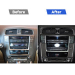 Pannello di navigazione per auto in fibra di carbonio Un adesivo decorativo per Lexus IS250 300 350C 2006-2012, guida a destra e a sinistra universale, Navigation Panel A