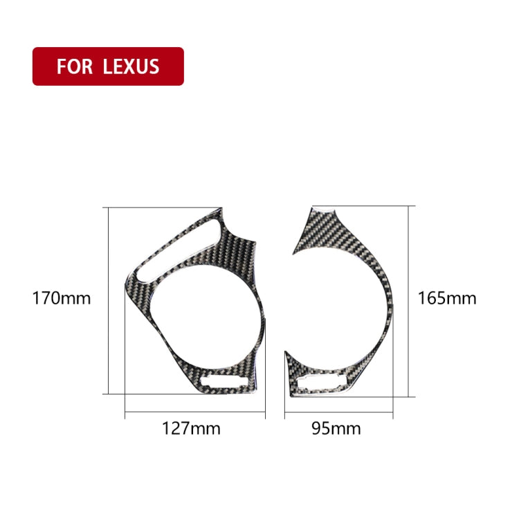 Adesivo decorativo per uscita aria grande sinistra e destra in fibra di carbonio per auto per Lexus IS250 300 350C 2006-2012, guida a destra, Big Left and Right Air Outlet, Right Drive