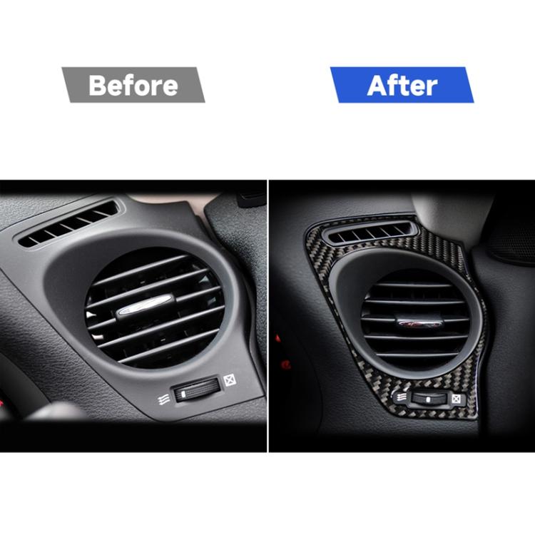 Adesivo decorativo per uscita aria grande sinistra e destra in fibra di carbonio per auto per Lexus IS250 300 350C 2006-2012, guida a destra, Big Left and Right Air Outlet, Right Drive