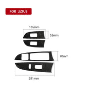 Adesivo decorativo per ascensore in vetro per finestrini in fibra di carbonio per auto per Lexus IS250 300 350C 2006-2012, guida a destra, Window Glass Lift, Right Drive