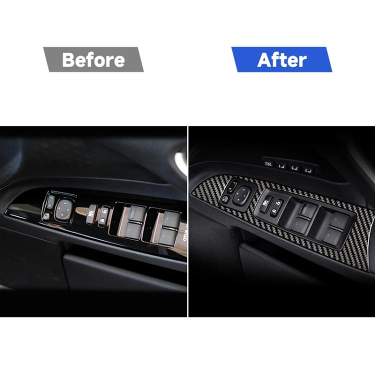 Adesivo decorativo per ascensore in vetro per finestrini in fibra di carbonio per auto per Lexus IS250 300 350C 2006-2012, guida a destra, Window Glass Lift, Right Drive