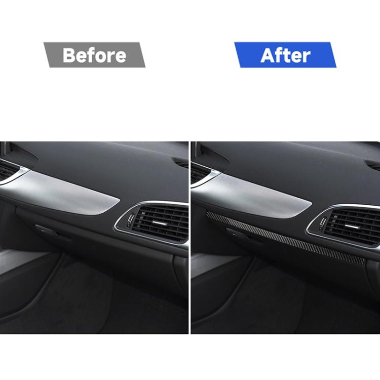 Striscia decorativa per sedile passeggero in fibra di carbonio per auto per Audi A6 S6 C7 A7 S7 4G8 2012-2018, guida a destra e a sinistra universale, Passenger Seat