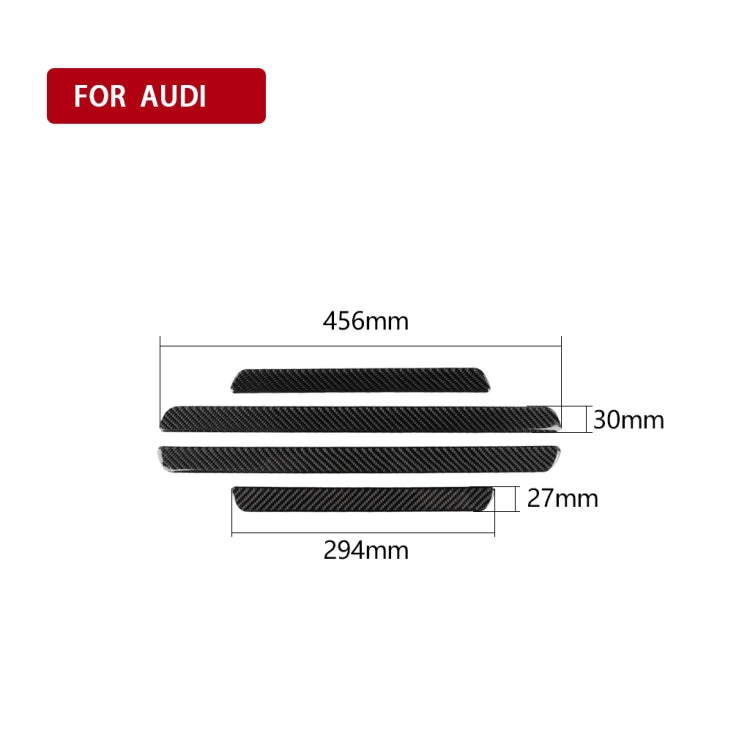 Adesivo decorativo per soglia in fibra di carbonio per auto per Audi A6 S6 C7 A7 S7 4G8 2012-2018, guida a destra e a sinistra universale, Threshold