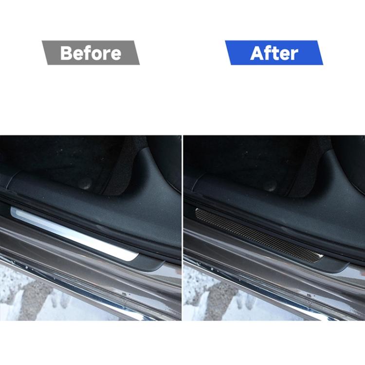 Adesivo decorativo per soglia in fibra di carbonio per auto per Audi A6 S6 C7 A7 S7 4G8 2012-2018, guida a destra e a sinistra universale, Threshold
