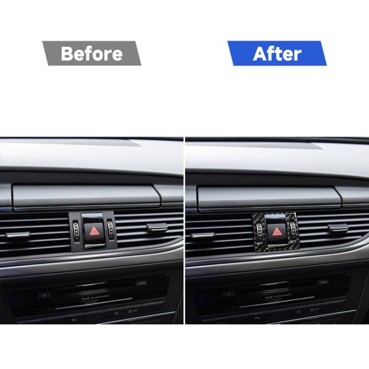 Adesivo decorativo per spia luminosa in fibra di carbonio per auto per Audi A6 S6 C7 A7 S7 4G8 2012-2018, guida a destra e a sinistra universale, Warning Light