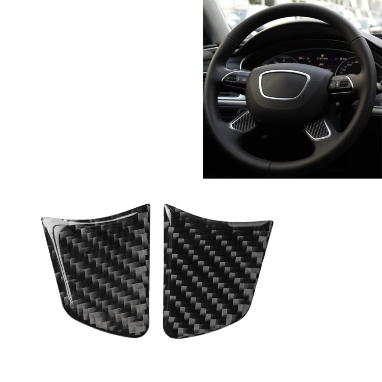 Adesivo decorativo per pulsante volante in fibra di carbonio per auto per Audi A6 S6 C7 A7 S7 4G8 2012-2018, guida a destra e a sinistra universale, Steering Wheel Button