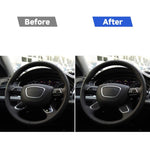 Adesivo decorativo per pulsante volante in fibra di carbonio per auto per Audi A6 S6 C7 A7 S7 4G8 2012-2018, guida a destra e a sinistra universale, Steering Wheel Button