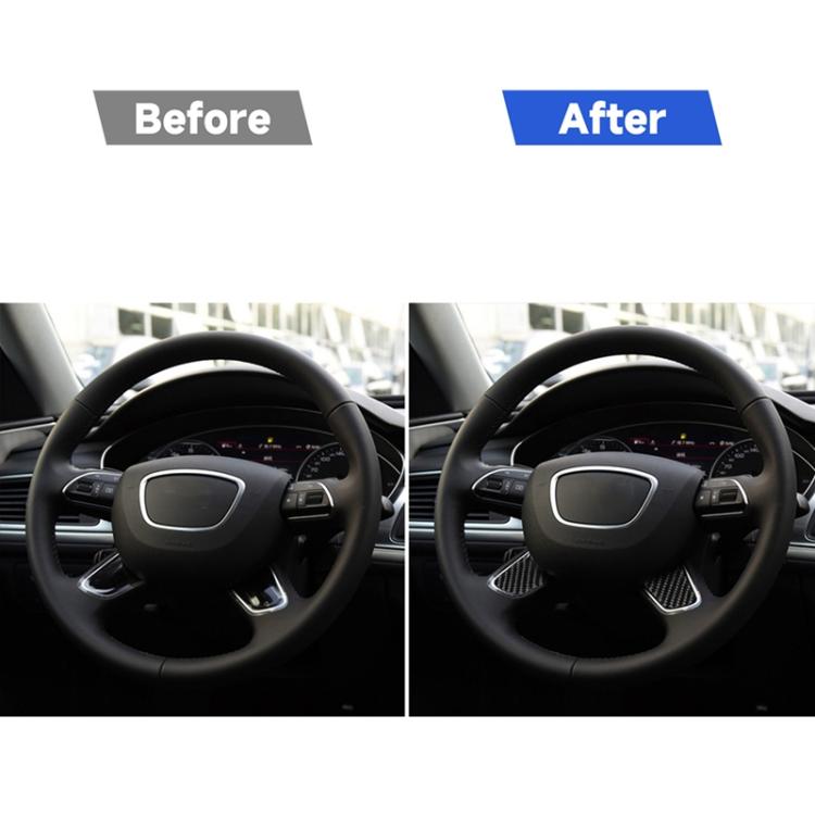 Adesivo decorativo per pulsante volante in fibra di carbonio per auto per Audi A6 S6 C7 A7 S7 4G8 2012-2018, guida a destra e a sinistra universale, Steering Wheel Button