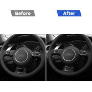 Adesivo decorativo per volante in fibra di carbonio per auto per Audi A6 S6 C7 A7 S7 4G8 2012-2018, guida a destra e a sinistra universale, Steering Wheel