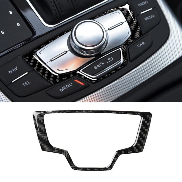 Adesivo decorativo per pannello multimediale in fibra di carbonio per auto per Audi A6 S6 C7 A7 S7 4G8 2012-2018, guida a destra e a sinistra universale, Multimedia Panel
