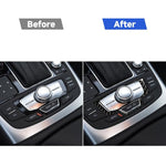 Adesivo decorativo per pannello multimediale in fibra di carbonio per auto per Audi A6 S6 C7 A7 S7 4G8 2012-2018, guida a destra e a sinistra universale, Multimedia Panel
