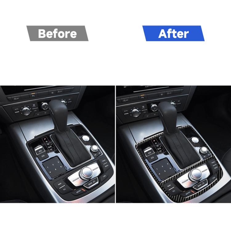 Adesivo decorativo per pannello cambio in fibra di carbonio per auto per Audi A6 S6 C7 A7 S7 4G8 2012-2018, guida a destra e a sinistra universale, Gear Shift