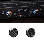 Adesivo decorativo per pulsante aria condizionata in fibra di carbonio per auto per Audi A6 S6 C7 A7 S7 4G8 2012-2018, guida a destra e a sinistra universale, Air Conditioning Button