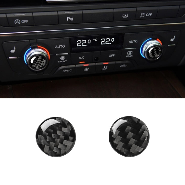 Adesivo decorativo per pulsante aria condizionata in fibra di carbonio per auto per Audi A6 S6 C7 A7 S7 4G8 2012-2018, guida a destra e a sinistra universale, Air Conditioning Button