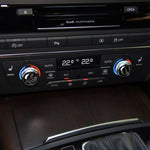 Adesivo decorativo per pulsante aria condizionata in fibra di carbonio per auto per Audi A6 S6 C7 A7 S7 4G8 2012-2018, guida a destra e a sinistra universale, Air Conditioning Button