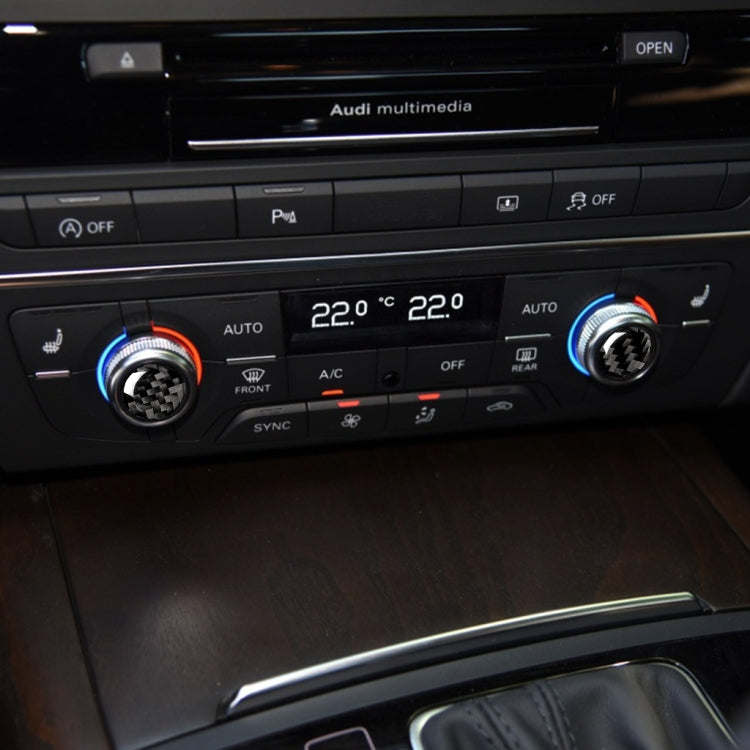 Adesivo decorativo per pulsante aria condizionata in fibra di carbonio per auto per Audi A6 S6 C7 A7 S7 4G8 2012-2018, guida a destra e a sinistra universale, Air Conditioning Button