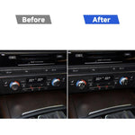 Adesivo decorativo per pulsante aria condizionata in fibra di carbonio per auto per Audi A6 S6 C7 A7 S7 4G8 2012-2018, guida a destra e a sinistra universale, Air Conditioning Button