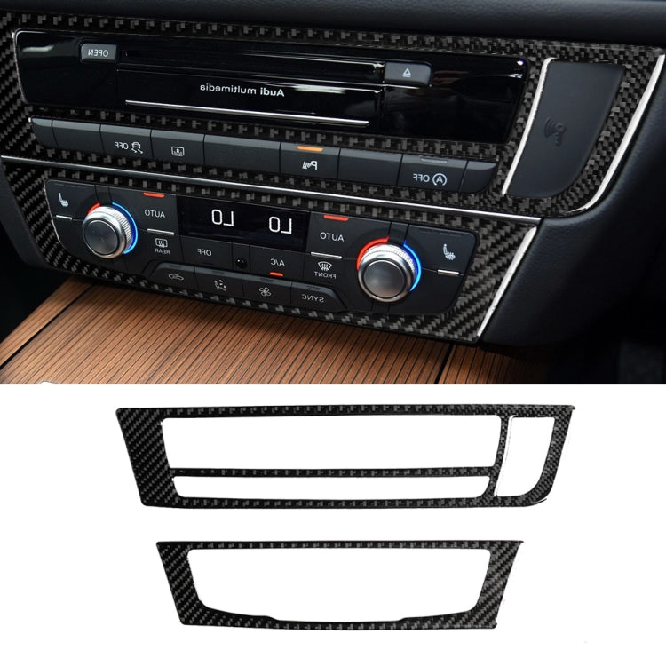 Adesivo decorativo per pannello CD per aria condizionata in fibra di carbonio per auto per Audi A6 S6 C7 A7 S7 4G8 2012-2018, guida a destra, Air Conditioning CD Panel, Right Drive