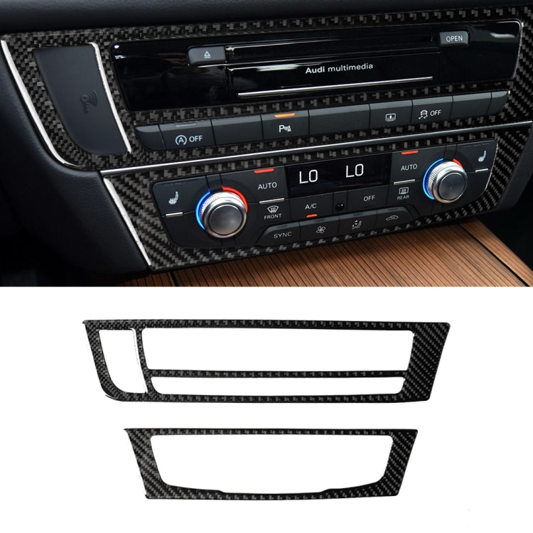 Adesivo decorativo per pannello CD per aria condizionata in fibra di carbonio per auto per Audi A6 S6 C7 A7 S7 4G8 2012-2018, guida a sinistra, Air Conditioning CD Panel, Left Drive