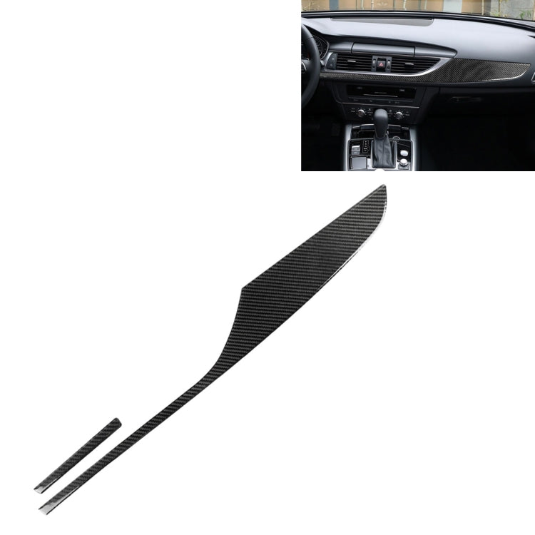 Striscia decorativa per cruscotto auto in fibra di carbonio per Audi A6 S6 C7 A7 S7 4G8 2012-2018, guida a sinistra, Dashboard, Left Drive