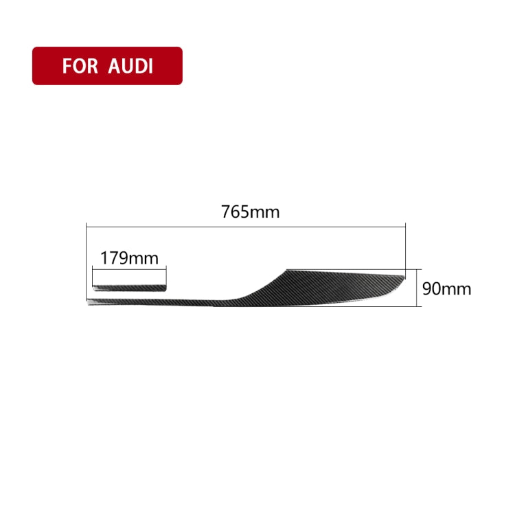 Striscia decorativa per cruscotto auto in fibra di carbonio per Audi A6 S6 C7 A7 S7 4G8 2012-2018, guida a sinistra, Dashboard, Left Drive