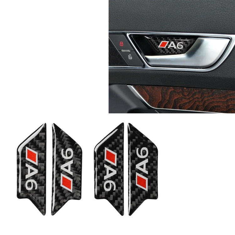 Adesivo antigraffio per portiera in fibra di carbonio per auto per Audi A6 2005-2011, guida a destra e a sinistra universale, Door Bowl