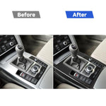 Posizione del cambio per auto in fibra di carbonio + adesivo decorativo per pannello laterale per Audi A6 2005-2011, guida a sinistra, configurazione alta, Gear Shift Position Left Drive, High Configuration