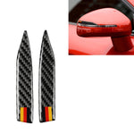 Adesivo anticollisione per specchietto retrovisore con motivo bandiera tedesca in fibra di carbonio per auto per Audi TT, guida a destra e a sinistra universale, A Style, Rearview Mirror Anti-collision A