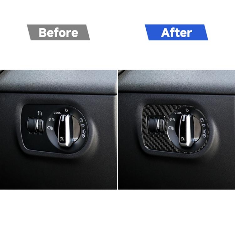 Adesivo decorativo per interruttore fari in fibra di carbonio per auto per Audi TT 8n 8J MK123 TTRS 2008-2014, guida a destra, Headlight Switch, Right Drive