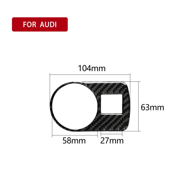Adesivo decorativo per interruttore fari in fibra di carbonio per auto per Audi TT 8n 8J MK123 TTRS 2008-2014, guida a sinistra, Headlight Switch , Left Drive