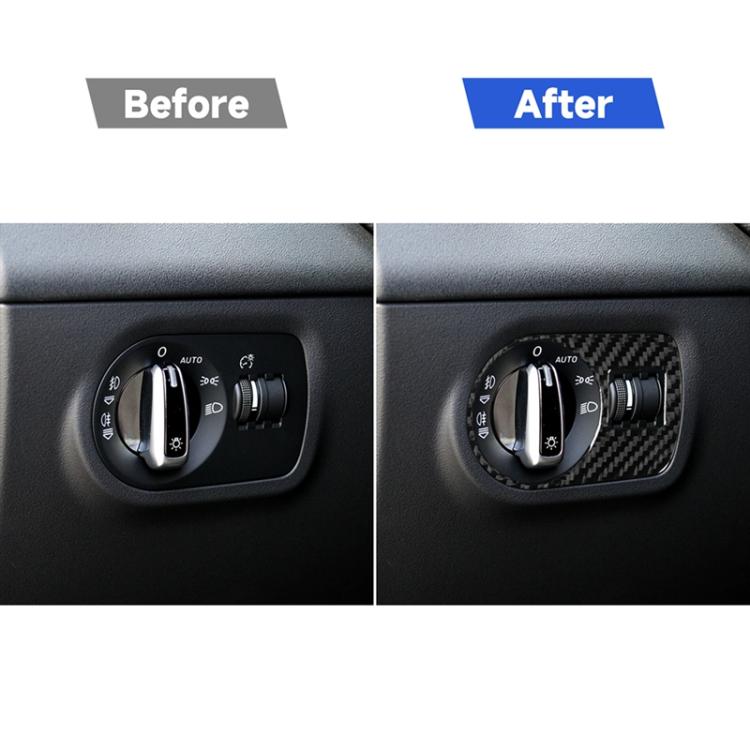 Adesivo decorativo per interruttore fari in fibra di carbonio per auto per Audi TT 8n 8J MK123 TTRS 2008-2014, guida a sinistra, Headlight Switch , Left Drive
