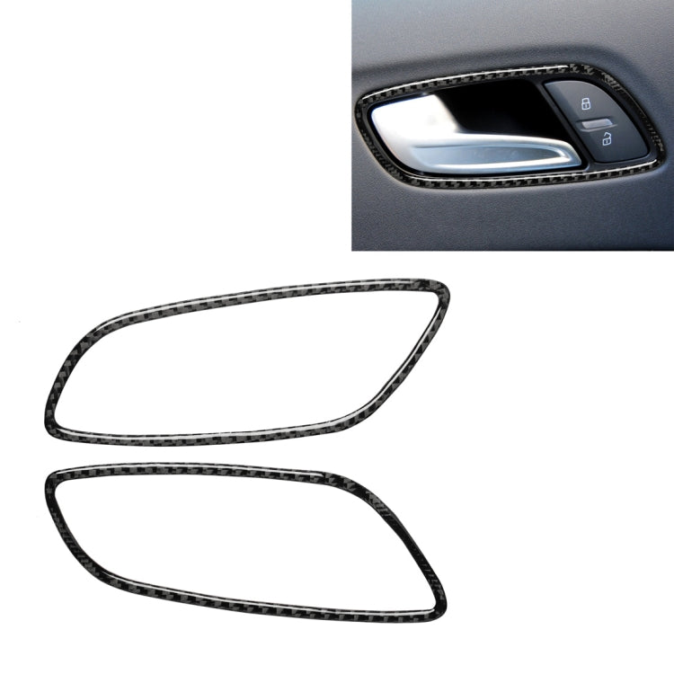 Adesivo decorativo per telaio maniglia porta in fibra di carbonio per auto per Audi TT 8n 8J MK123 TTRS 2008-2014, guida a destra e a sinistra universale, Door Handle Frame