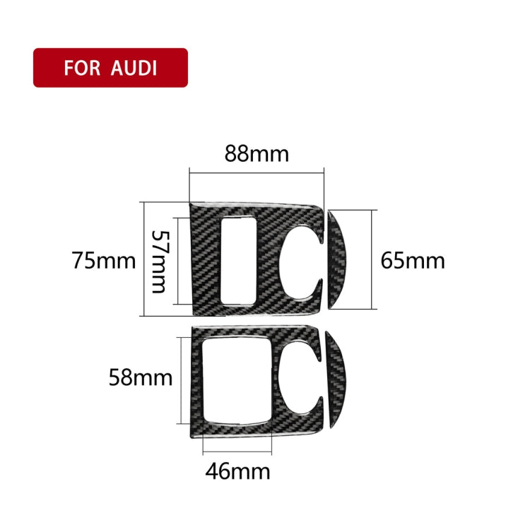 Adesivo decorativo per pannello sollevatore in fibra di carbonio per auto per Audi TT 8n 8J MK123 TTRS 2008-2014, guida a sinistra, Glass Lifter , Left Drive