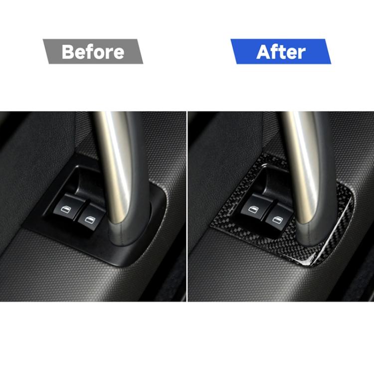 Adesivo decorativo per pannello sollevatore in fibra di carbonio per auto per Audi TT 8n 8J MK123 TTRS 2008-2014, guida a sinistra, Glass Lifter , Left Drive