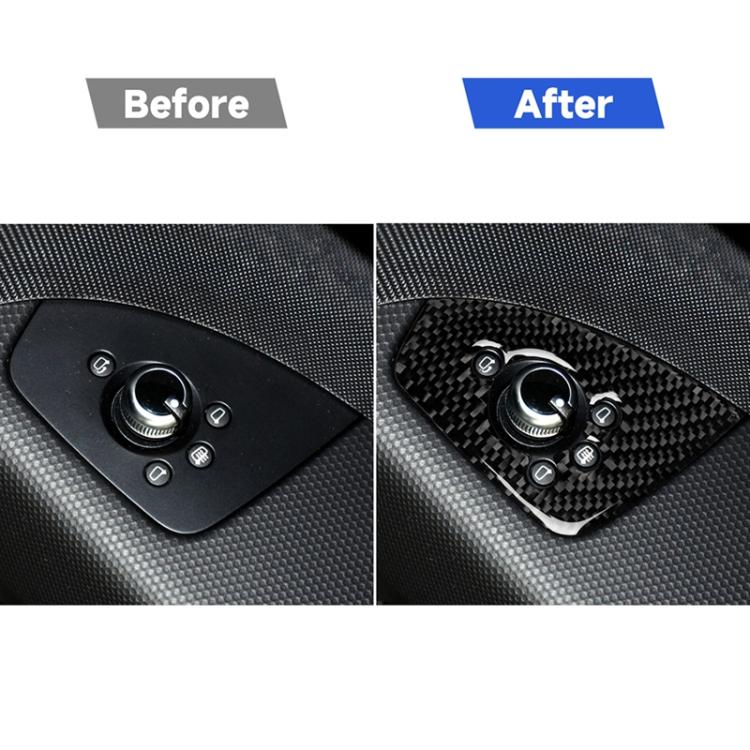 Adesivo decorativo per pulsante porta in fibra di carbonio per Audi TT 8n 8J MK123 TTRS 2008-2014, guida a destra, stile B, Door Button, Right Drive B