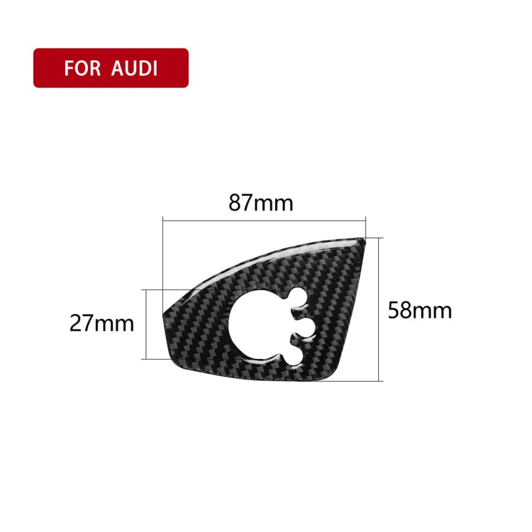 Adesivo decorativo per pulsante porta in fibra di carbonio per Audi TT 8n 8J MK123 TTRS 2008-2014, guida a destra, A Style, Door Button, Right Drive A