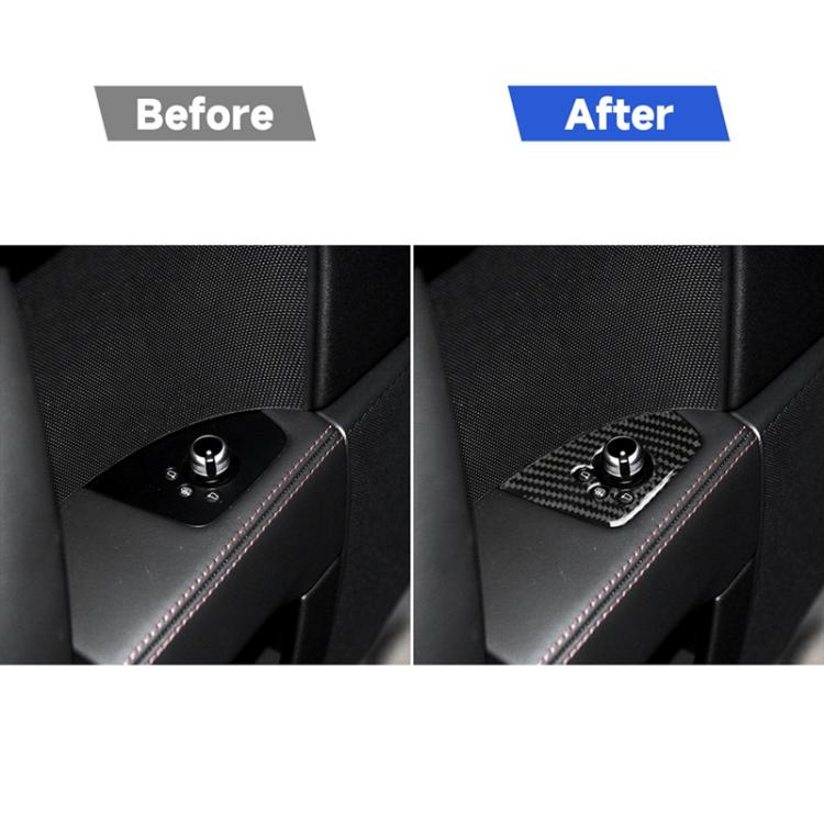 Adesivo decorativo per pulsante porta in fibra di carbonio per Audi TT 8n 8J MK123 TTRS 2008-2014, guida a sinistra, A Style, Door Button, Left Drive A