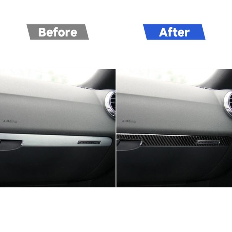 Striscia decorativa per sedile passeggero in fibra di carbonio per Audi TT 8n 8J MK123 TTRS 2008-2014, guida a sinistra, Passenger Seat , Left Drive