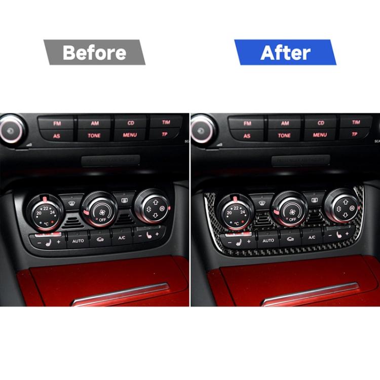 Adesivo decorativo per pulsante aria condizionata in fibra di carbonio per Audi TT 8n 8J MK123 TTRS 2008-2014, guida a destra e a sinistra universale, Air Conditioning Button