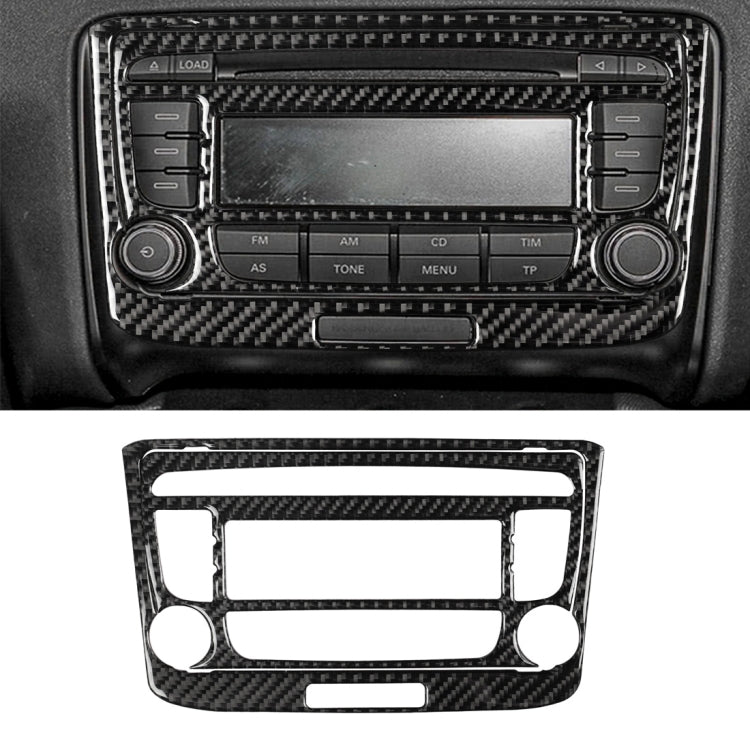Adesivo decorativo per pannello CD dell'aria condizionata in fibra di carbonio per auto per Audi TT 8n 8J MK123 TTRS 2008-2014, guida a destra e a sinistra universale, stile B, Air Conditioning CD Panel B