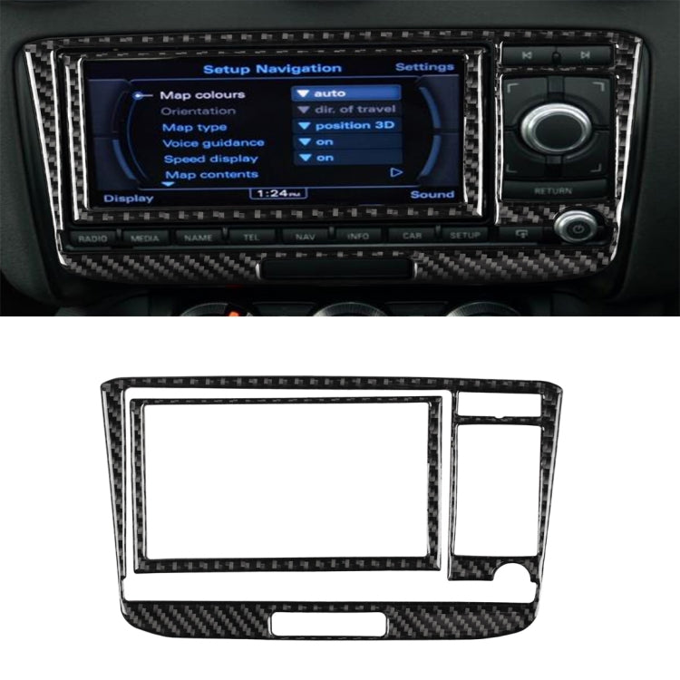 Adesivo decorativo per pannello CD dell'aria condizionata in fibra di carbonio per auto per Audi TT 8n 8J MK123 TTRS 2008-2014, guida a destra e a sinistra universale, A Style, Air Conditioning CD Panel A